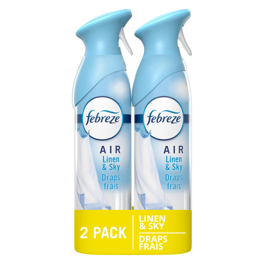 Febreze Air Freshener Spray, Odor Eliminator Linen & Sky, 2 Count