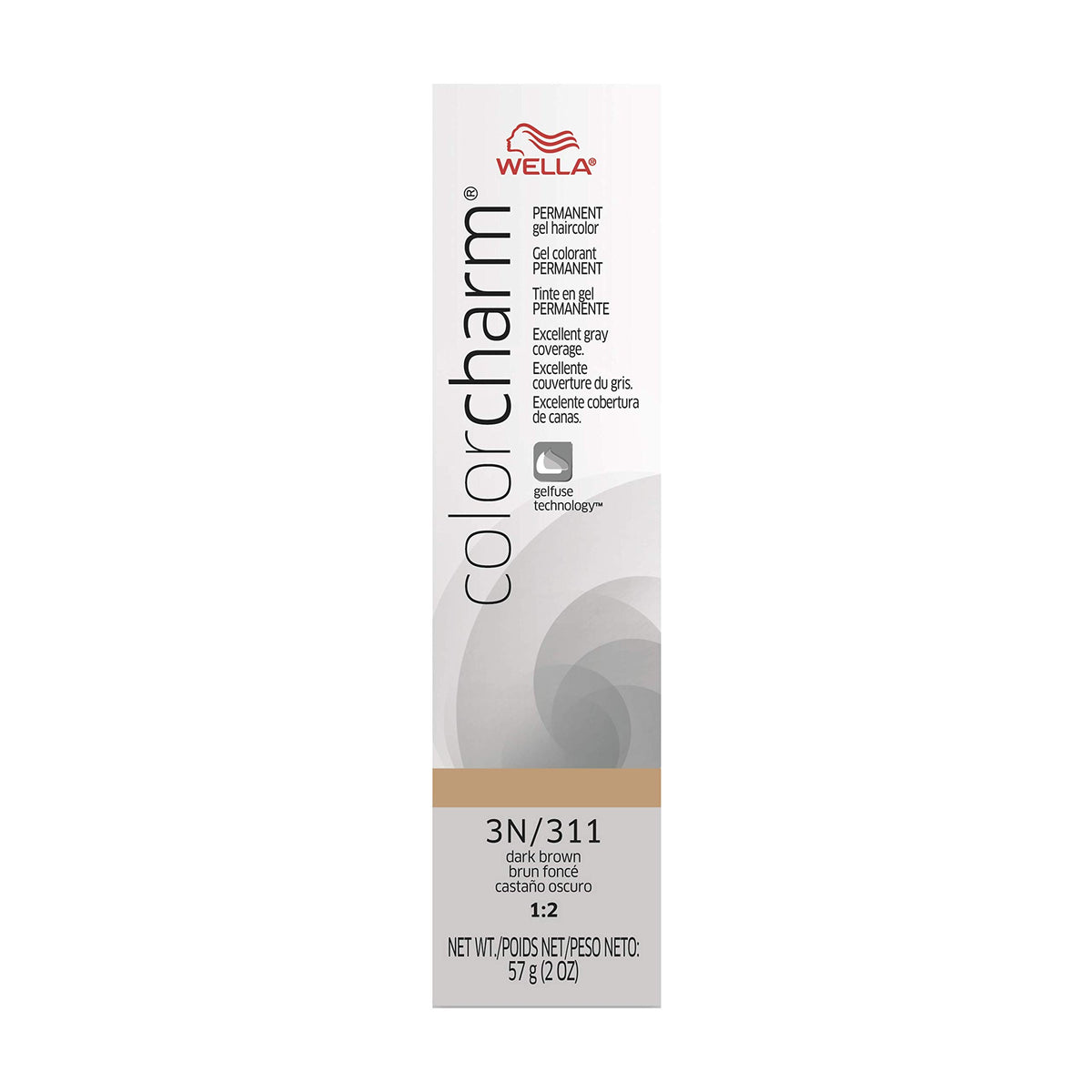 COLORCHARM Permanent Gel| Hair Color for Gray Coverage| 3N Dark Brown| 2 Fl oz.