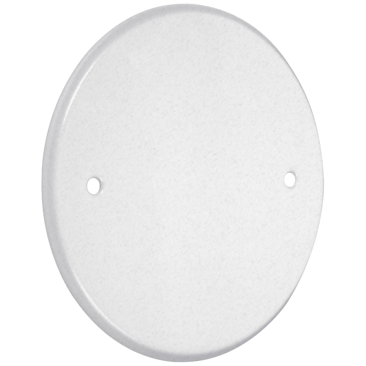 TayMac LPB3400 Flat Round Blank Plate Metallic 5 4-Inch. Box Mount, White Finish