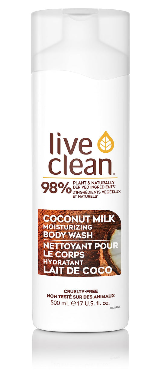 Live Clean Coconut Milk Moisturizing Body Wash, 500 mL