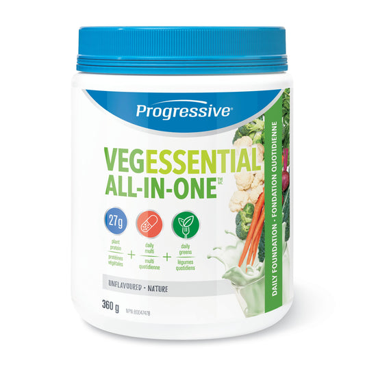 Progressive VegEssential, All-In-One Vegan Protein, Greens, Vitamins & Minerals Powder - Unflavoured, 360 g