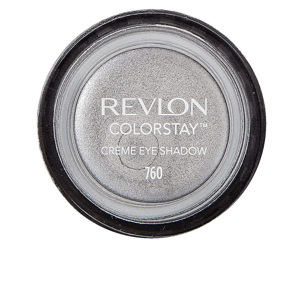 Revlon Colorstay Creme Eye Shadow, Longwear Blendable Matte or Shimmer Eye Makeup with Applicator Brush in Silver, Earl Grey (760), 0.18 Oz/ 5.2g (Pack of 1)