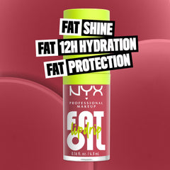 NYX Professional Makeup Lip Gloss, High Shine, Non-Sticky Finish, 12H Hydration, With Squalane, Rapsberry and Cloudberry Oils, Fat Oil Lip Drip, Shade: Chillin' Like a Villain (Cream Pale Dusty Rose)