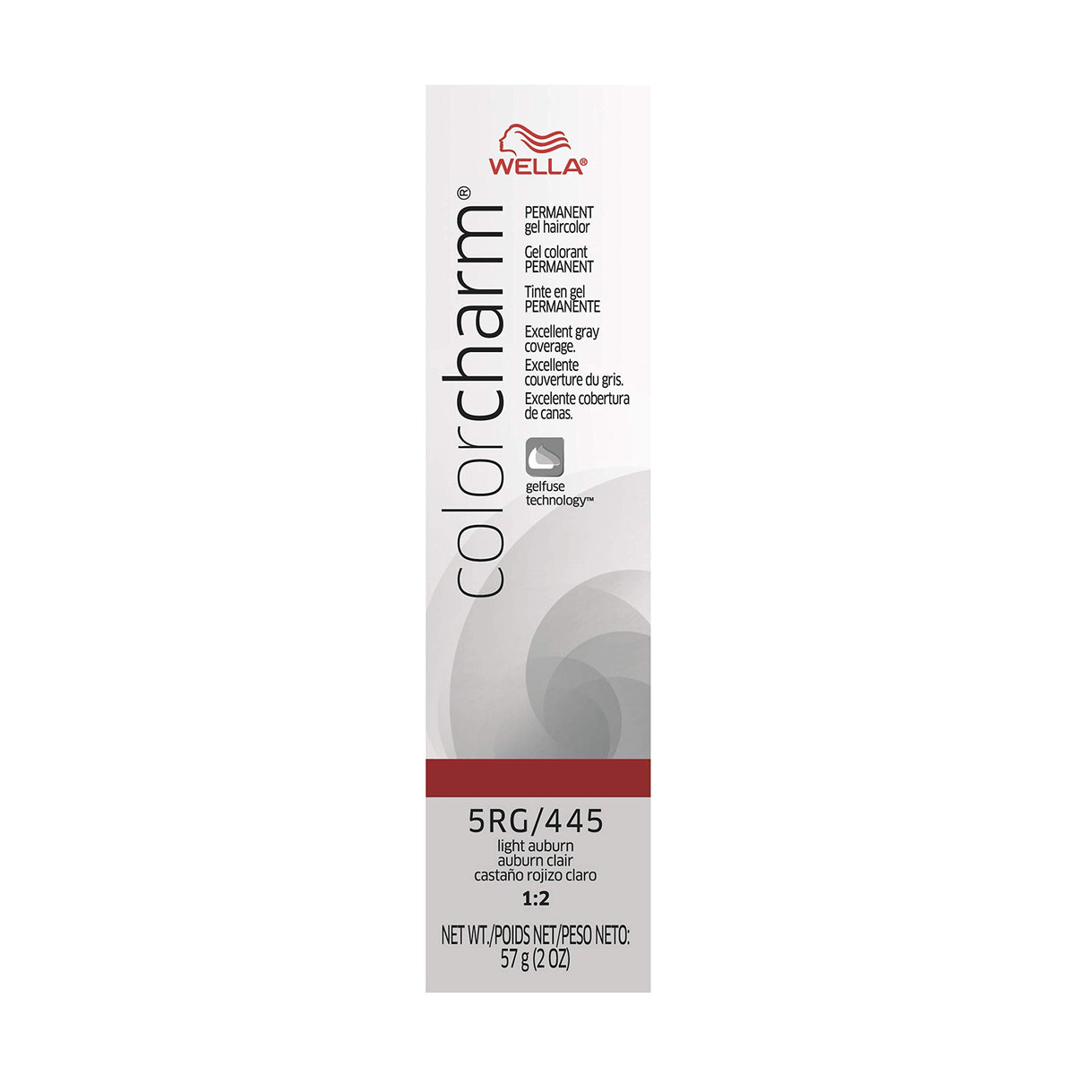 COLORCHARM Permanent Gel | Hair Color for Gray Coverage| 5RG Light Auburn| | 2 Fl oz.