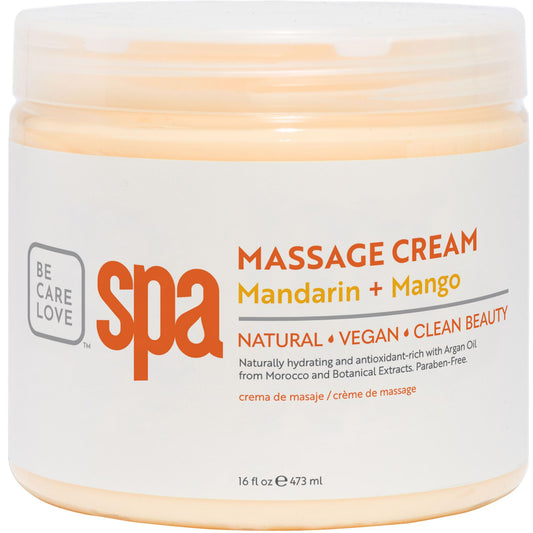 BCL Spa Mandarin and Mango Massage Cream, 16 Ounce