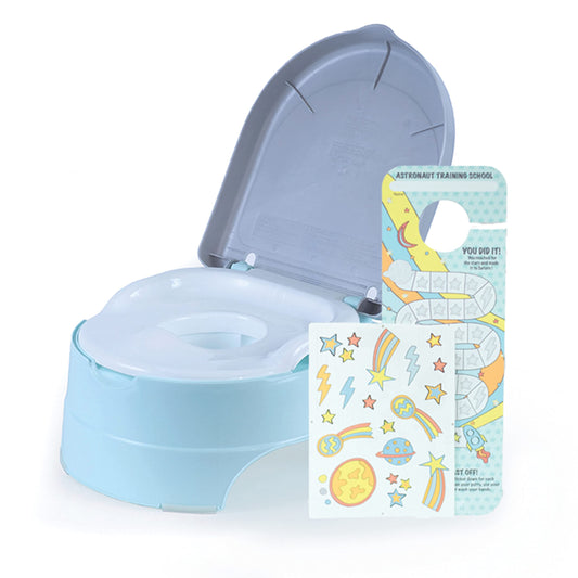 Summer Infant 3-Stage Potty Training Toilet - Neutral - Modern - Standalone, Removable Seat, Stepstool, Stickers, Chart, Non-Slip Feet
