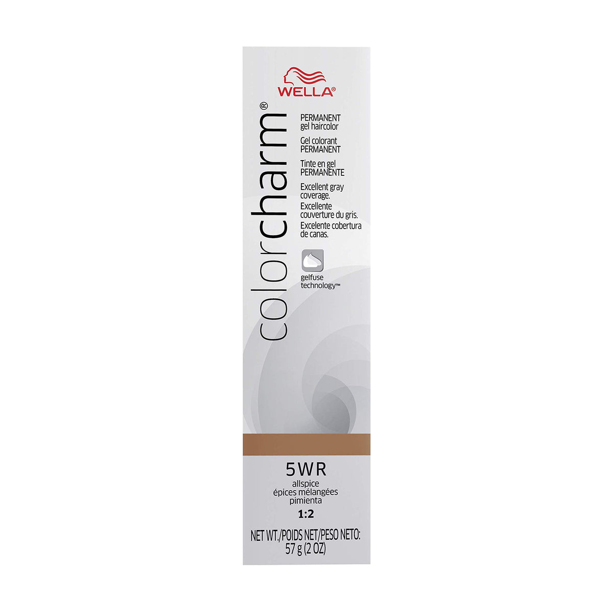 COLORCHARM Permanent Gel| Hair Color for Gray Coverage| 5WR Allspice| 2 Fl oz.