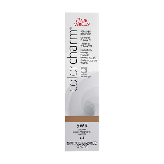 COLORCHARM Permanent Gel| Hair Color for Gray Coverage| 5WR Allspice| 2 Fl oz.