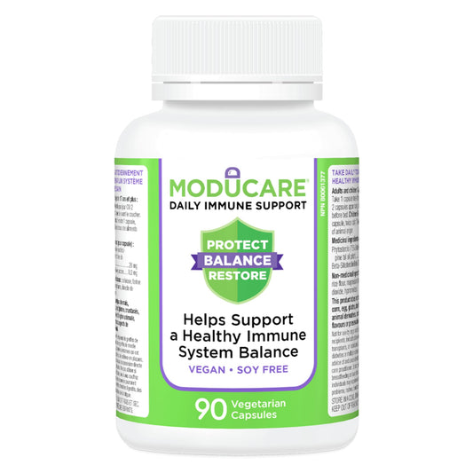 Moducare Daily Immune Support Supplement, 90 Veggie Capsules 30-Day Supply - Vegan - Soy Free - Balanced Immune Booster for Kids & Adults, Plant Sterols for Optimal Well-being