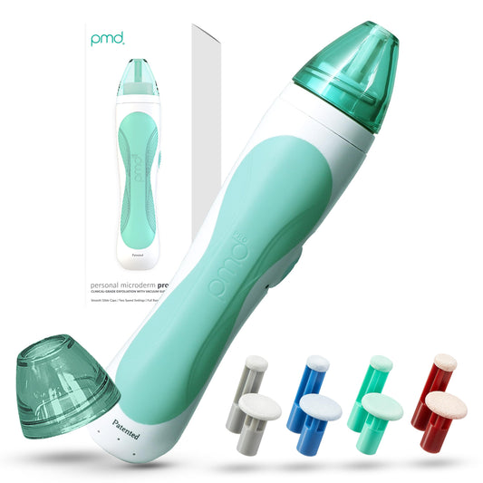 PMD Personal Microderm Pro - At-Home Microdermabrasion Machine with Kit for Face & Body - Exfoliating Crystals and Vacuum Suction for Fresh and Radiant Skin - High & Low Speed Options