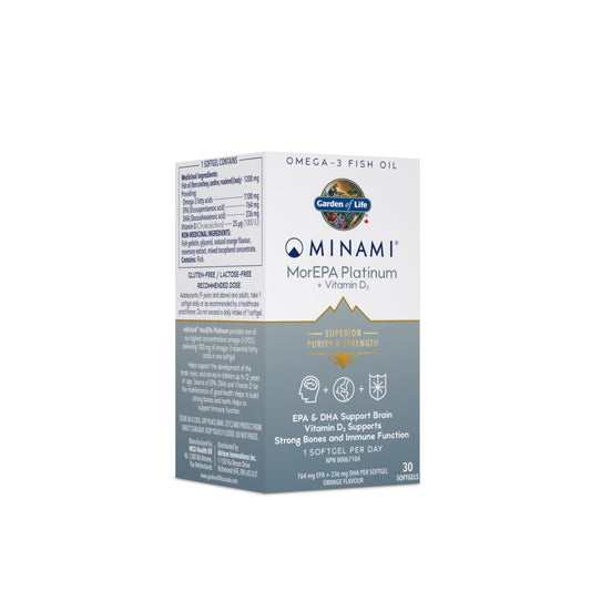 Minami MorEpa Platinum Omega-3 1100mg Softgels, 30 Count, Orange