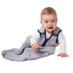 Baby Deedee Wearable Blanket Baby and Toddler Sleeping Sack, Baby Sleeping Bag, Sleep Nest Lite, Heather Gray Navy, Medium (6-18 Months)