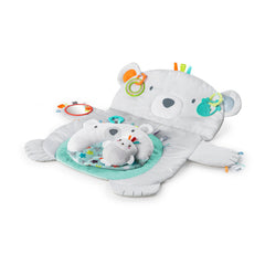 Bright Starts Tummy Time Prop & Play Baby Activity Mat with Support Pillow & Taggies - Polar Bear 35 x 29.5 in., Newborn and up