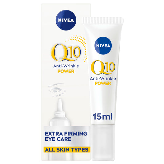 NIVEA Q10 POWER Anti-Wrinkle + Firming Eye Cream, 15mL | Anti-wrinkle eye cream with antioxidant Q10