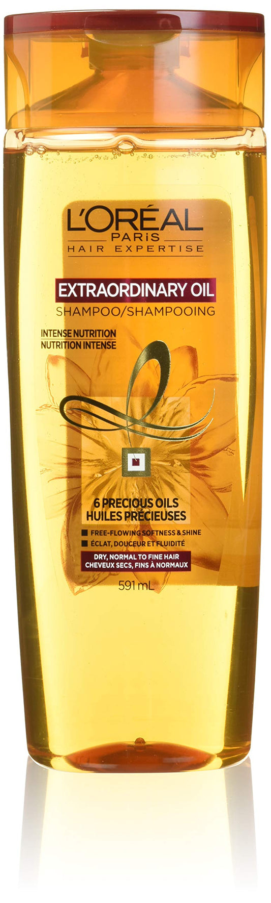 L’Oréal Paris Hair Expertise Extraordinary Oil Shampoo for Dry, Normal and Fine Hair, Packaging May Vary, 591ml