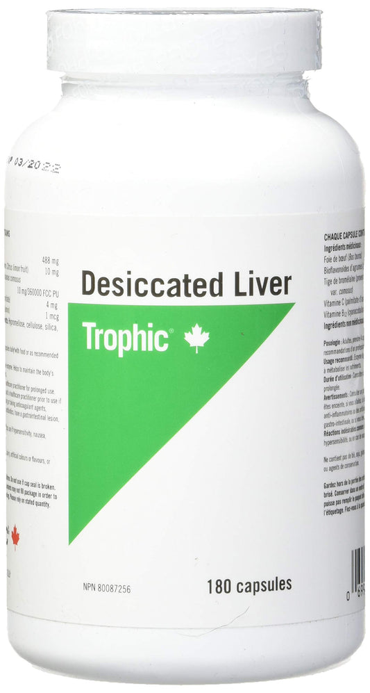 Trophic Desiccated Liver 180 Capsules
