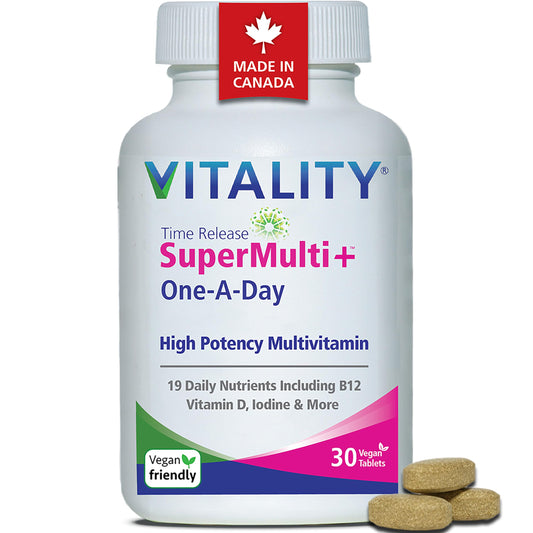 VITALITY High Potency Multivitamin for Women - One-a-Day Time Release Vitamins & Minerals, Iron, Iodine, B Complex Vitamin C, Calcium, Magnesium & Vitamin D, Energy, Bone & Immune Support, 30 tabs