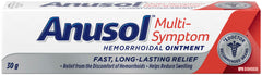 Anusol Multi-Symptom Hemorrhoidal Ointment - Made in Canada - Hemorrhoid Relief for Internal & External Use- 30g (Pack of 1)
