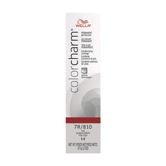 COLORCHARM Permanent Gel| Hair Color for Gray Coverage| 7R Red| 2 Fl oz.