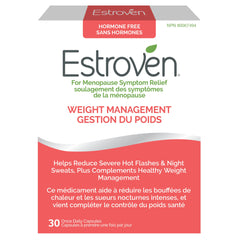 Estroven Weight Management, Menopause Relief, 30 Capsules, Natural Health Product, Multi-Symptom Relief, Helps Reduce Hot Flashes & Night Sweats, Complements Healthy Weight Management, Estrogen Free