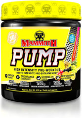 MAMMOTH PUMP – Pre Workout Powder, Superior Muscle Pumps, Increase Strength & Endurance, Explosive Power & Energy Supplement, Heightened Focus, Quick Recovery, Reduced Soreness (30 Serves, Fruit Punch)