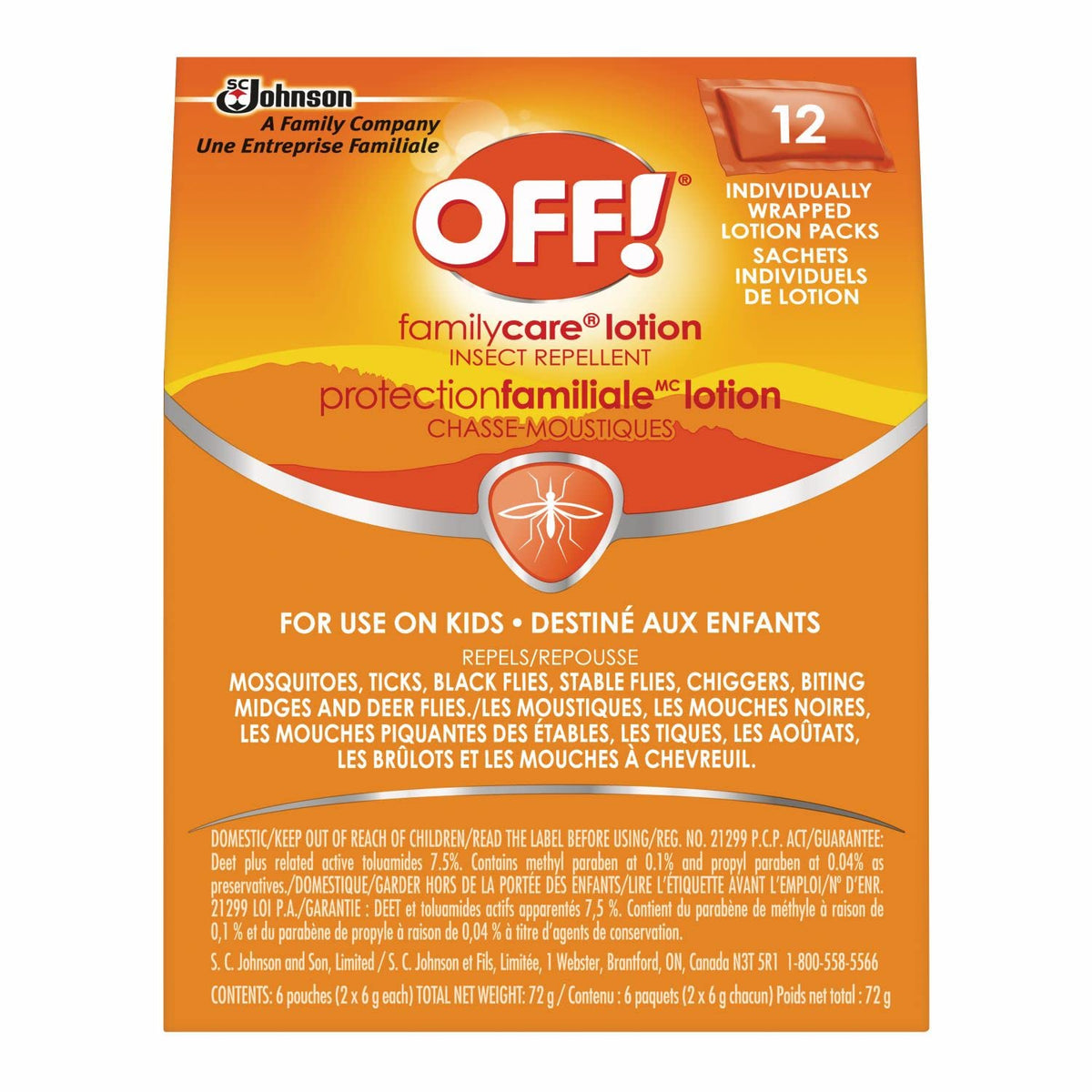 OFF! FamilyCare Mosquito & Insect Repellent, Travel Size Mosquito Repellent, Power-Dry Formula DEET Bug Spray, Medium-Strength Protection Backyard Family Use, Up to 5 Hours of Protection, 12-Pack