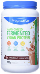 Progressive Harmonized Fermented Vegan Protein Powder Chocolate, Canadian Made 23 g Plant-Based Organic Non-GMO Protein with 2 g Fiber, Blend of 5 non-GMO Legumes, Grains and Seeds for Easy Digestion, 680 g