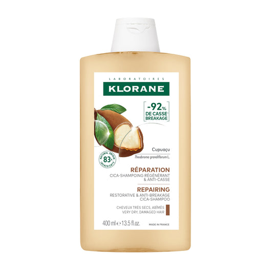 Klorane - Shampoo with Organic Cupuaçu Butter - Nourishing & Repairing for Very Dry Damaged Hair - 400ml