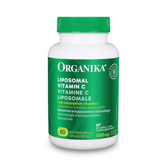 Organika Canadian-Made Liposomal Vitamin C 1000mg Daily- High Absorption for Superior Bioavailability, Immunity- 60vcaps