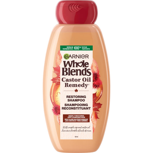 Garnier Whole Blends Castor Oil Remedy Shampoo, 650 Milliliters