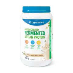 Progressive Harmonized Fermented Vegan Protein Powder Vanilla, Canadian Made 23 g Plant-Based Organic Non-GMO Protein with 2 g Fiber, Blend of 5 non-GMO Legumes, Grains and Seeds for Easy Digestion, 680 g