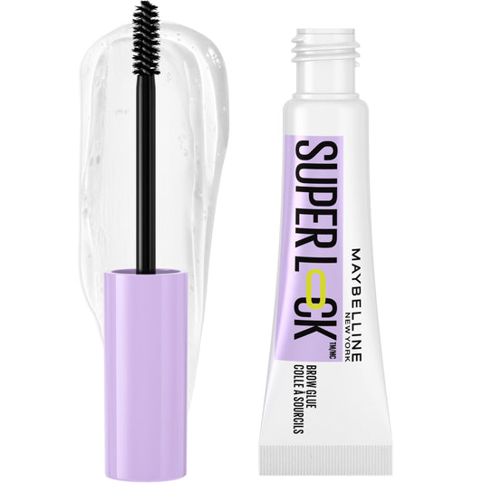 Maybelline Superlock Brow Glue Tinted, Waterproof Tinted Brow Gel, 24 Hour Wear, Sculpted Brows, No Falling Or Flaking, Non-Sticky Finish, Shade: Clear, 7 ml