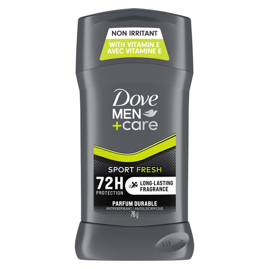 Dove Men+Care Antiperspirant Stick Deodorant for 72H Sweat & Odour Protection Sport Fresh with Vitamin E, 76g