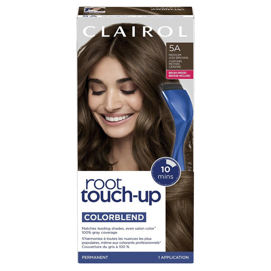 Clairol Root Touch-Up by Nice'n Easy Permanent Hair Dye, 5A Medium Ash Brown Hair Color, Pack of 1