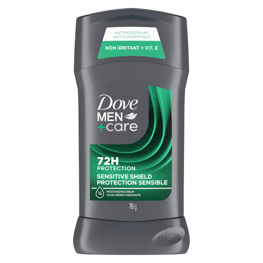 Dove Men+Care Antiperspirant Stick for 72H sweat & odour protection Sensitive Shield with vitamin E and ¼ moisturizing cream, 76g