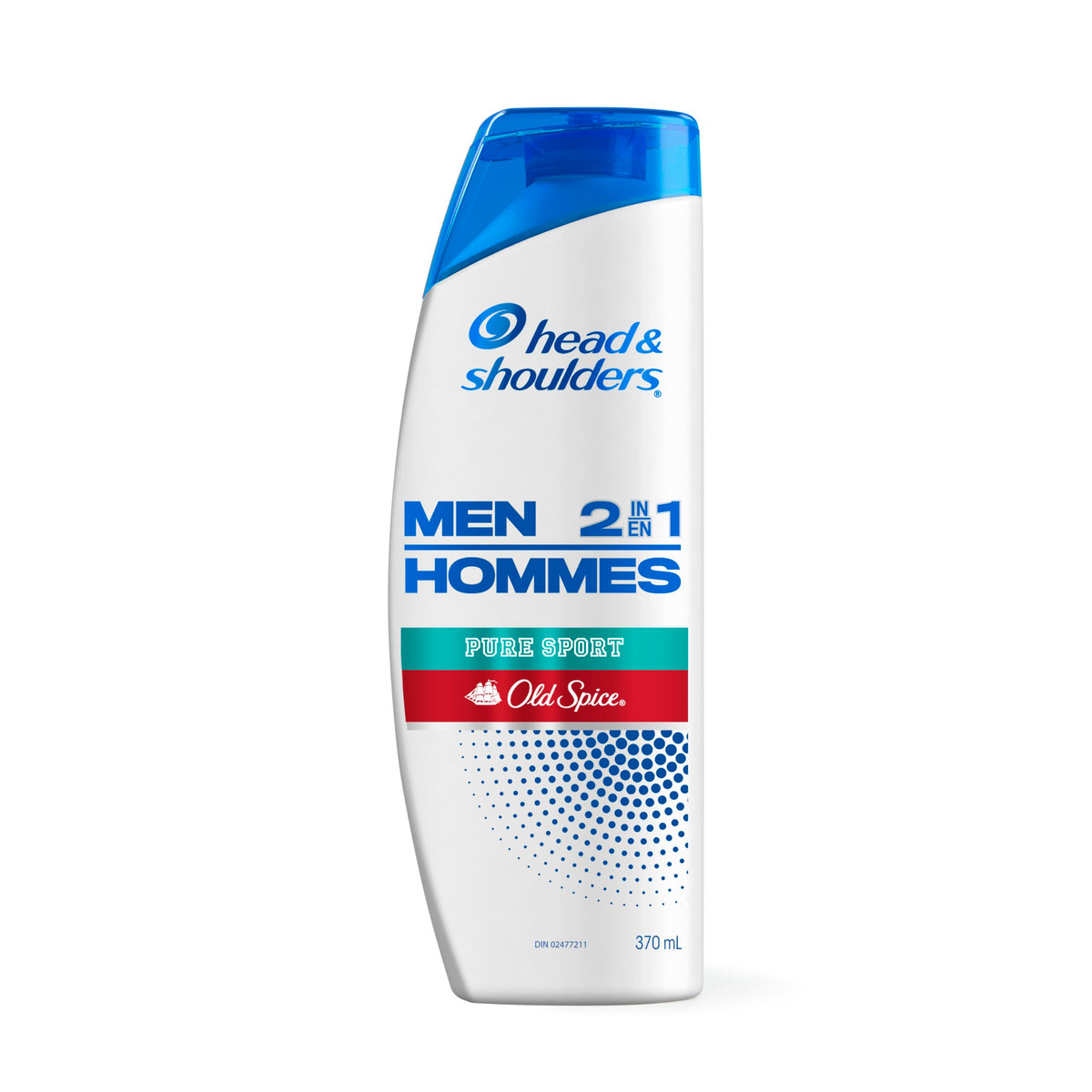 Head and Shoulders Mens 2 in 1 Dandruff Shampoo and Conditioner, Anti-Dandruff Treatment, Old Spice Pure Sport for Daily Use, Paraben Free, 370 mL