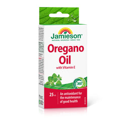 Jamieson Oregano Oil Liquid, with Vitamin E. Supports Immune Health, Antioxidant, Gluten-Free, Lactose-Free, 25 mL, Proudly Canadian