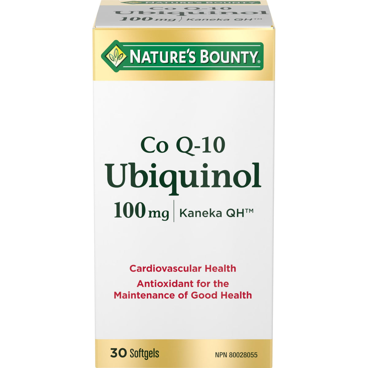 NATURE'S BOUNTY Ubiquinol, Co Q-10, 100 mg, For Cardiovascular Health, An Antioxidant, Softgels, 24.5 g