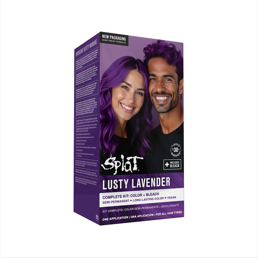 SPLAT Purple Hair Dye - Semi Permanent Hair Colour Lasts Up to 30 Washes - Lusty Lavender Hair Dye 1 Count (Pack of 1)