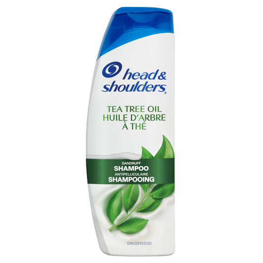 Head & Shoulders Anti-Dandruff Shampoo, Tea Tree Oil, 1% Pyrithione Zinc, Itchy Scalp, Mint Scent, 370 mL