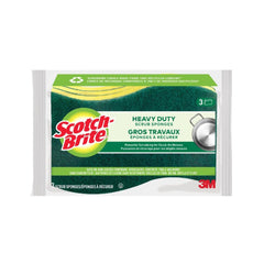 Scotch-Brite Scrub Sponge, 3 Pack, Heavy Duty, Sponges for Dishes ,Garage,Outdoor, Kitchen