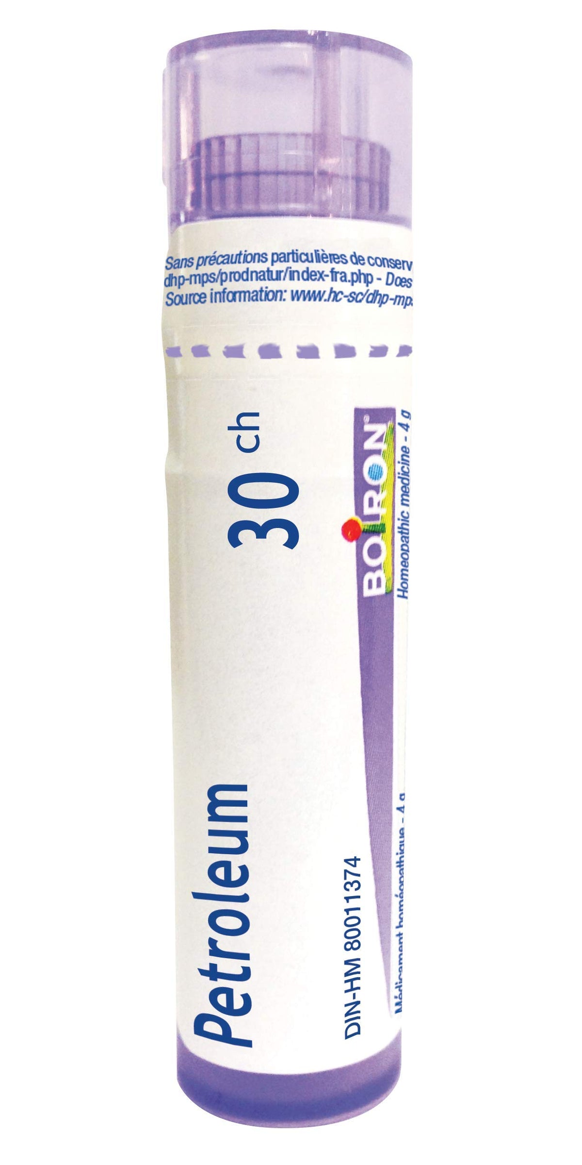 Boiron Petroleum 30ch,Homeopathic medicine. Each tube contains 4 g (approximately 80 pellets)