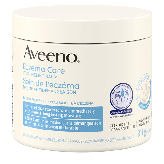 Aveeno Eczema Care Itch Relief Balm, Sensitive Skin, Paraben Free, Fragrance Free, 311-gram