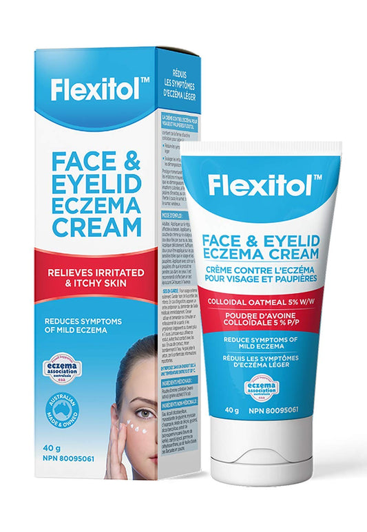 Flexitol Face & Eyelid Eczema Cream - Best Eczema Treatment, Cream for Itchy Skin, Relief & Moisturisation for Dermatitis, Top Lotion for Eczema & Dermatitis (40g)