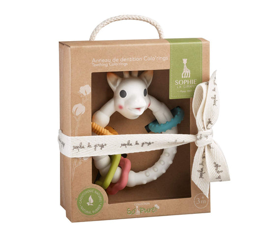 Sophie la girafe - So'Pure Teething Colo'rings - Teething Toy for Babies Newborns - Natural Rubber - Soothe Babies Teething Relief Sore Gums