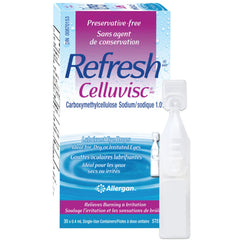 REFRESH CELLUVISC Ophthalmic Solution, Preservative-Free Gel-Like Formula, Dry Eye Relief Drops, 30 Single Use Container 30 x 0.4 mL