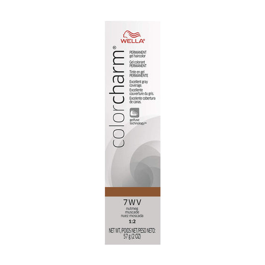COLORCHARM Permanent Gel| Hair Color for Gray Coverage| 7WV Nutmeg| 2 Fl oz.