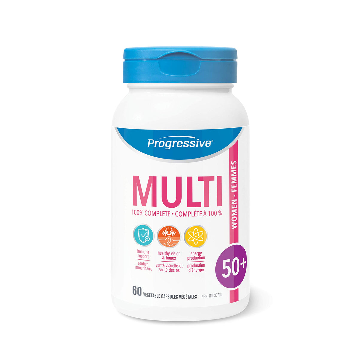 Progressive MultiVitamin for Women 50+ - 60 Capsules | Made with Green Food Concentrates, Damiana, Green Tea and Antioxidants.