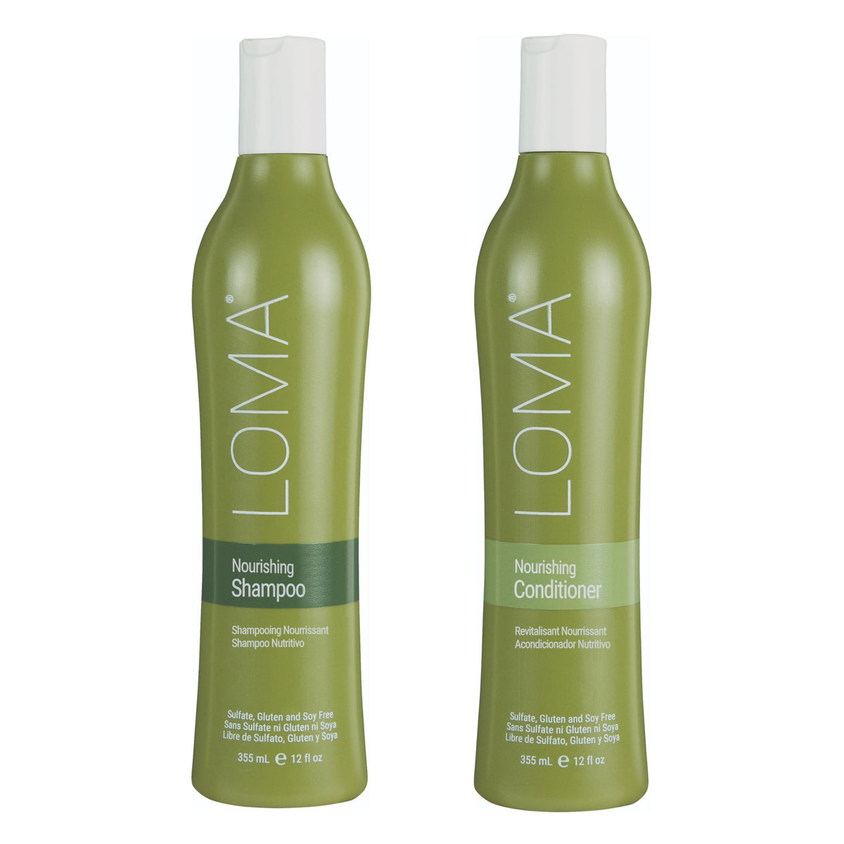Loma Hair Care Nourishing Shampoo Nourishing Conditioner Duo, 12 Fl Oz