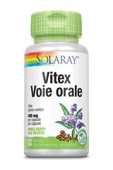 Solaray Vitex Extract 400mg | Traditional Women’s Health Support Supplement | Contains .5% Agnuside | Non-GMO | Vegan | 100 VegCaps